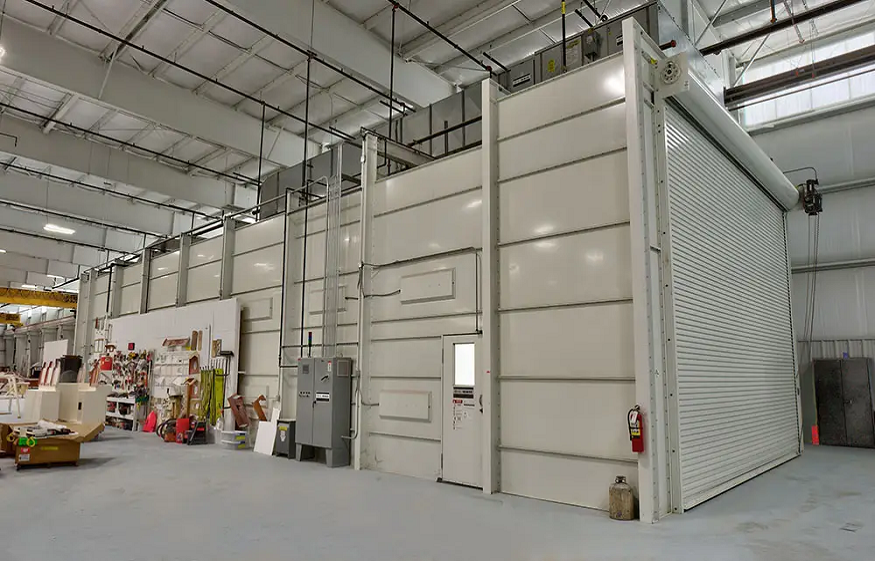 industrial paint booth construction